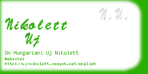 nikolett uj business card